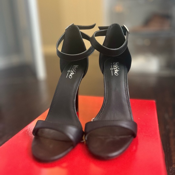 Black Ankle Strap Heels - Picture 2 of 6